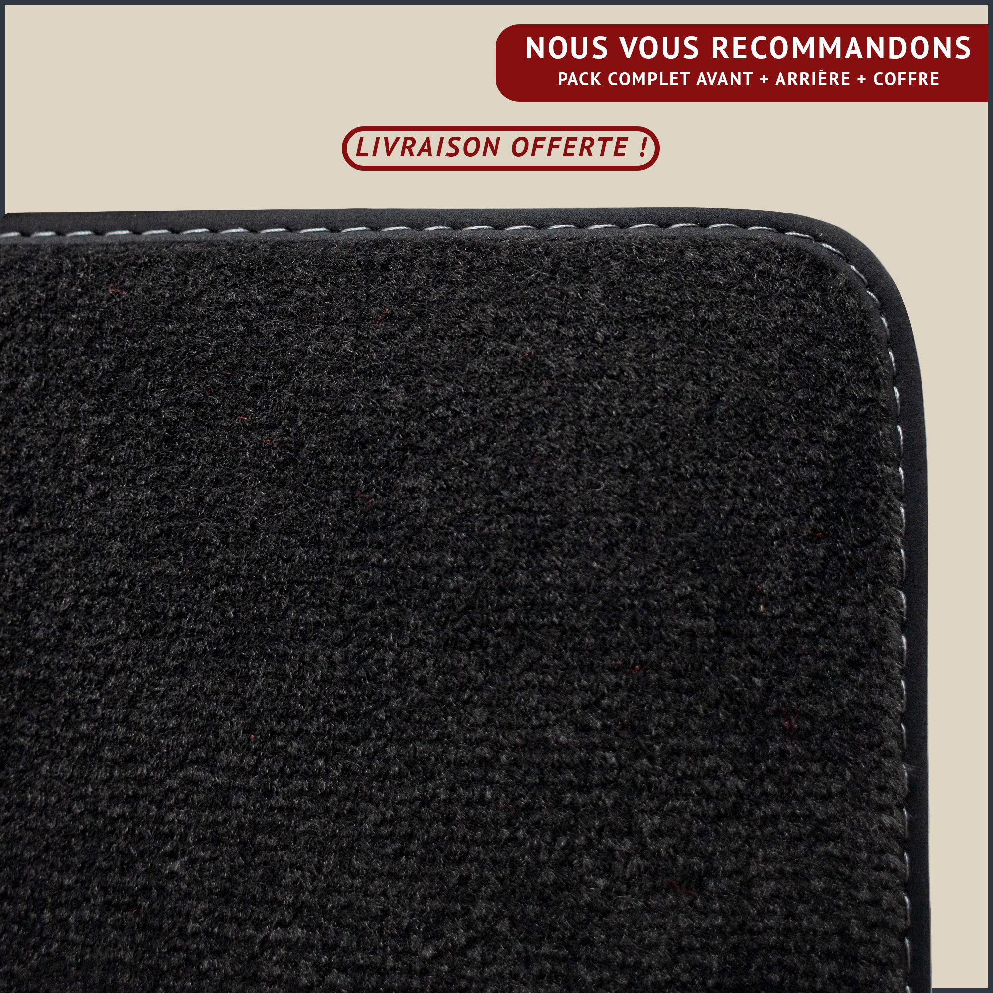 Jeu de tapis complet pour Jaguar XJ6 X350 (2002-2009) – Gamme luxe